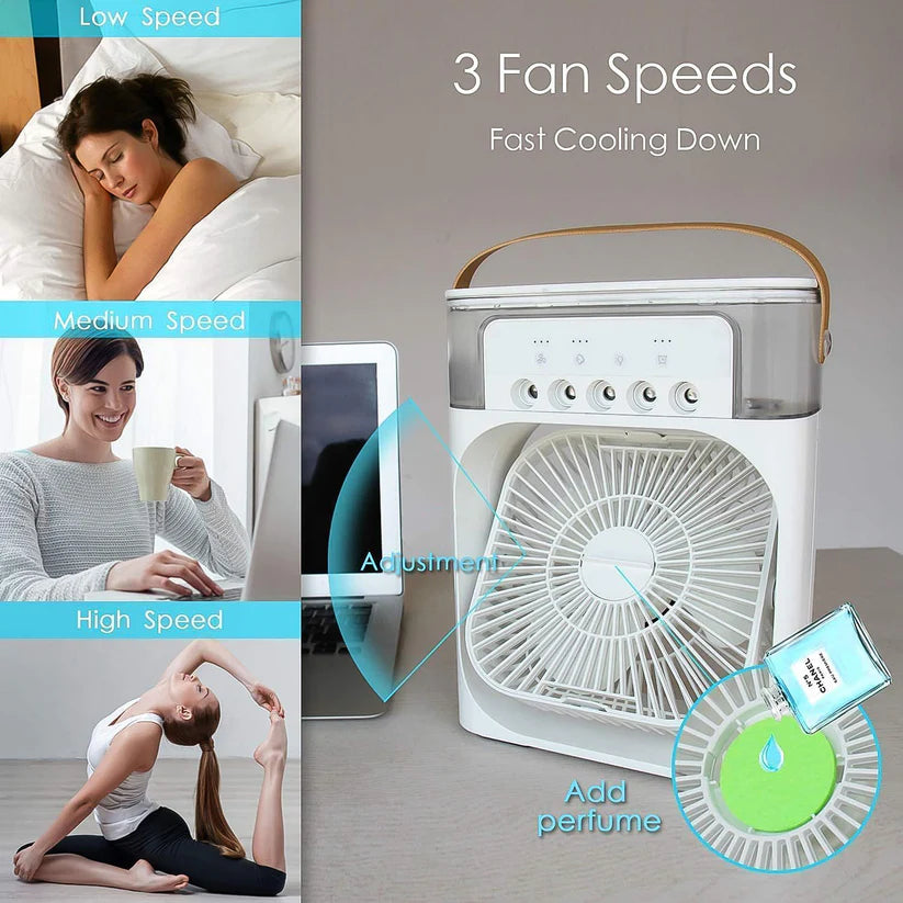 portable misting fan air cooler