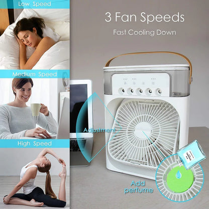 portable misting fan air cooler
